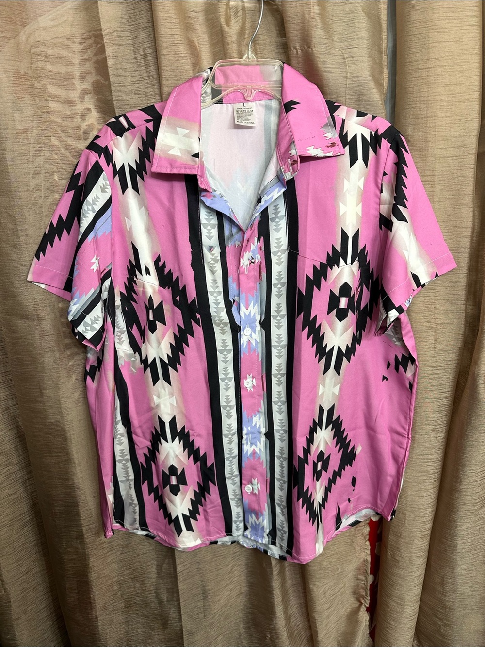 Southwestern Print Button-Up Shirt